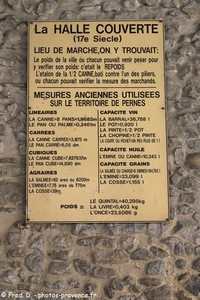 anciennes mesures utilisées sur Pernes