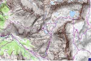 carte ign de randonnée vers le lac des neufs couleurs