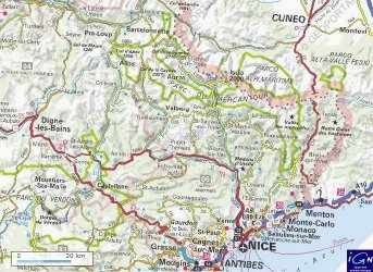 localisation du Parc National du Mercantour