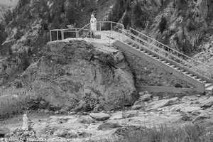 le rocher de l'apparition de Sainte-Anne