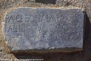 inscription chrétienne du 6° siècle de Bruis