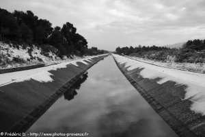 canal de Pourrières sous la neige