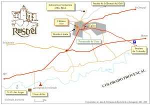 plan des sites de Rustrel