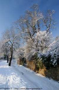 rue de Peynier sous la neige