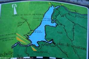 plan du lac Sainte-Croix et des alentours